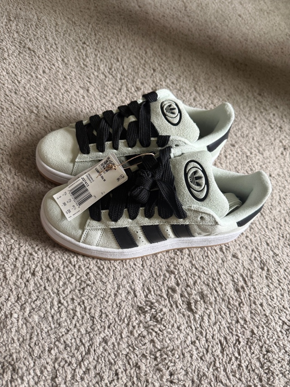 adidas Low-Top Sneakers in Mint Green and Black